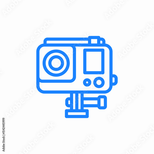 action camera recording device icon sign vector