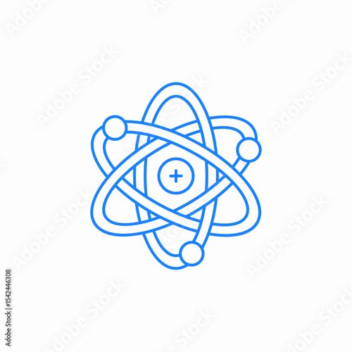 atomic structure icon sign vector