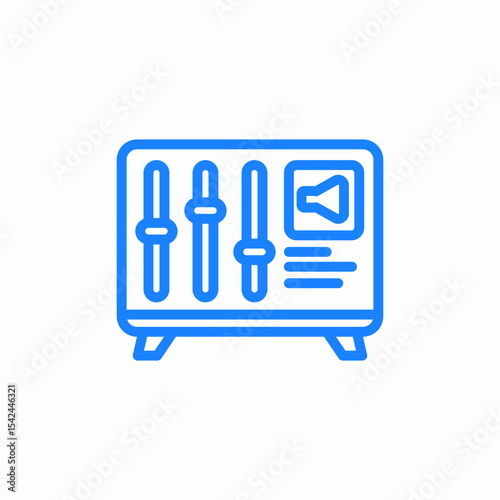 audio mixer controls icon sign vector