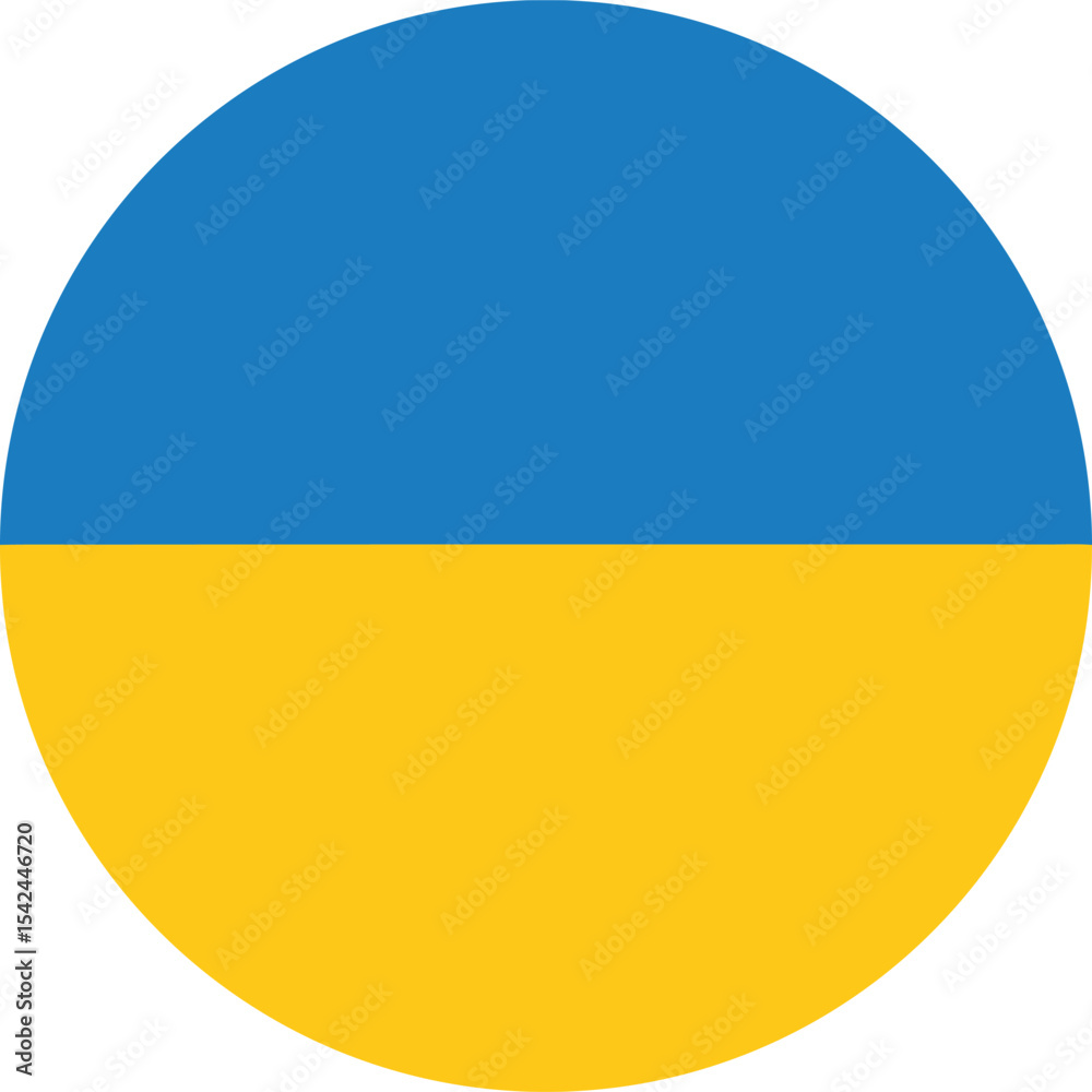 custom made wallpaper toronto digitalukraine flag in a circle, round blue and yellow national symbol vector illustration