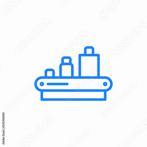 shop conveyor icon sign vector