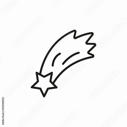 shooting star icon sign vector