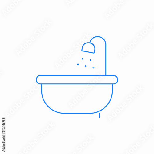 shower bathtube icon sign vector