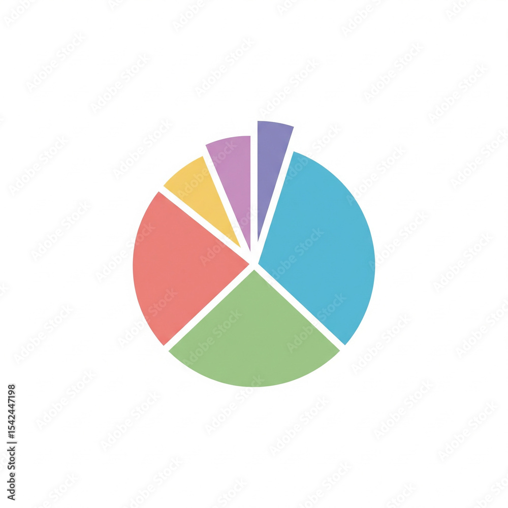 Obraz premium pie chart isolated on white
