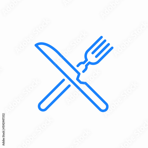 stop eating icon sign vector