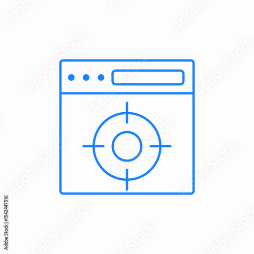 target page icon sign vector