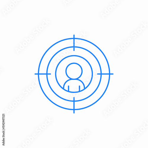 target person icon sign vector
