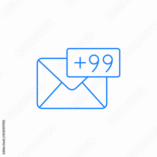 unread emails icon sign vector