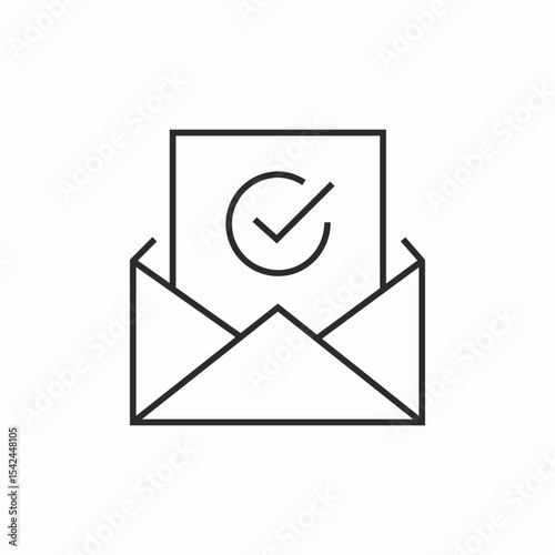 verified email icon sign vector