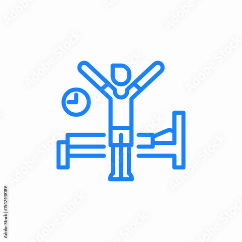 waking up time icon sign vector