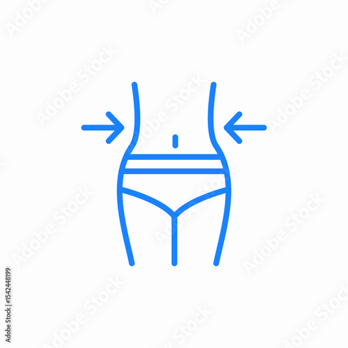 waist slimming icon sign vector