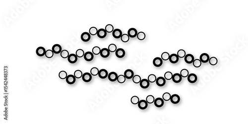 "Abstract black and white circular dot wave pattern on white background. Modern geometric design perfect for tech, digital, or minimalist creative projects. Clean and stylish vector-style layout"