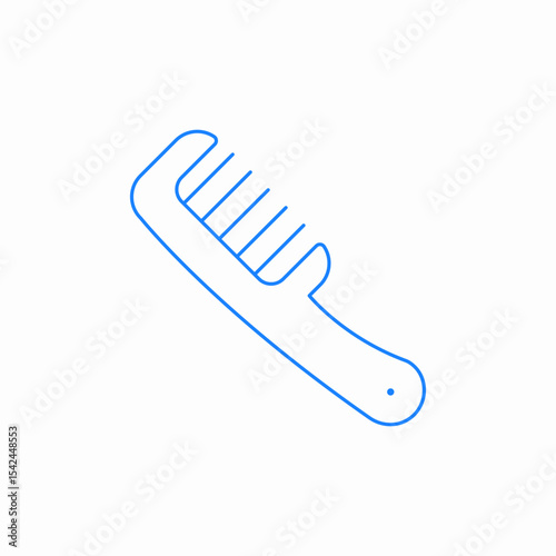 wide tooth comb icon sign vector