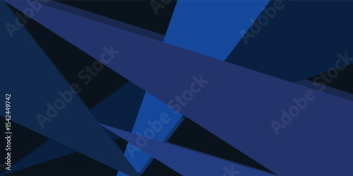 Modern dark blue paper background with dark 3d layered line triangle texture in elegant website or textured paper design