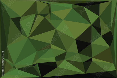 Abstract green low polygonal background texture