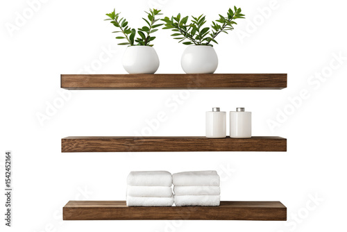 Rustic Floating Shelves Modern Farmhouse Style for Bathroom Organization
