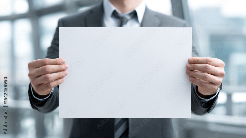 Boardroom Display: A smartly dressed professional presents a blank canvas in a modern, corporate setting, ready for your message. Boardroom Display: A smartly dressed professional presents a blank canvas in a modern, corporate setting, ready for your message.