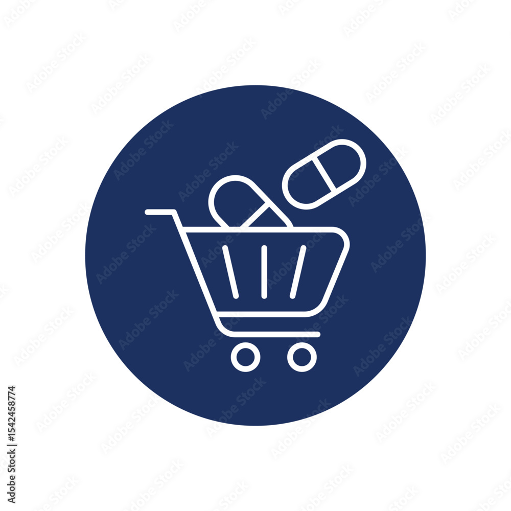 Drug Basket icon vector Drug Basket icon vector