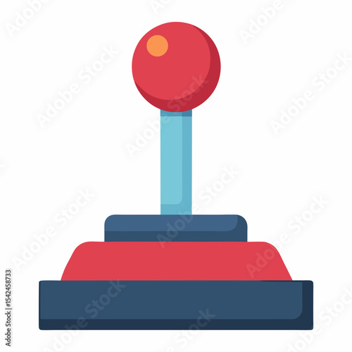 vector illustration of a red and white electric switch