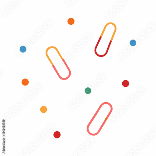 paper clips on white background