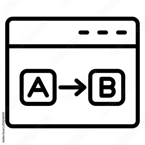 Ab Testingspace vector line icon design