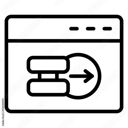 Backendspace vector line icon design