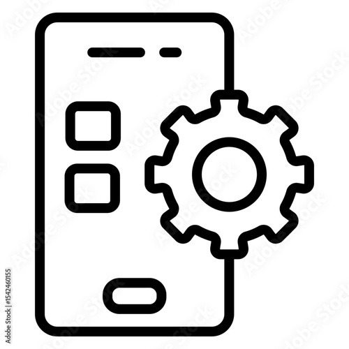 App Developmentspace vector line icon design