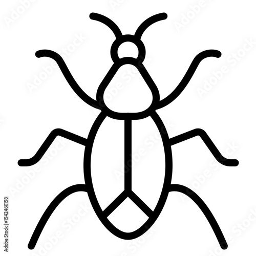 Bugspace vector line icon design
