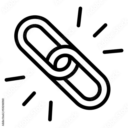 Backlinkspace vector line icon design