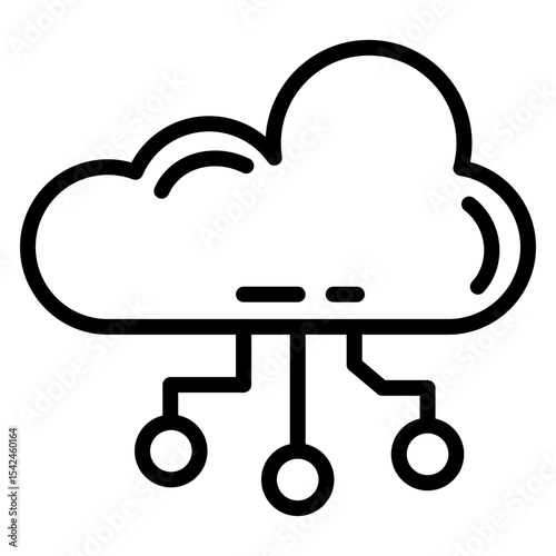 Big Dataspace vector line icon design