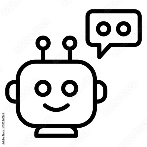 Chatbotspace vector line icon design
