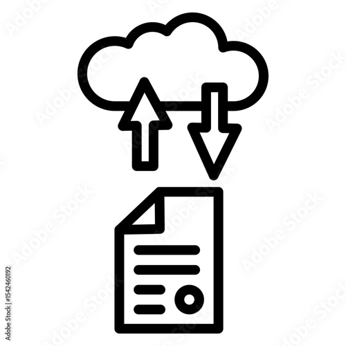 File Transferspace vector line icon design