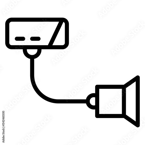 Security Systemspace vector line icon design
