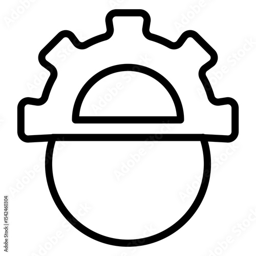 Software Developmentspace vector line icon design