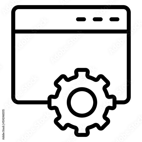Web Developmentspace vector line icon design