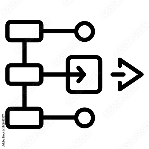 Workflowspace vector line icon design