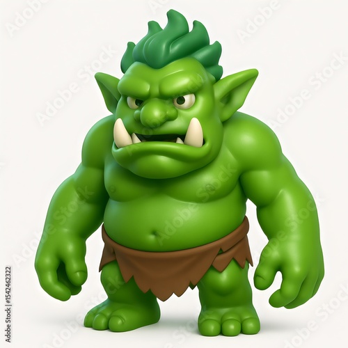 3d little green dragon