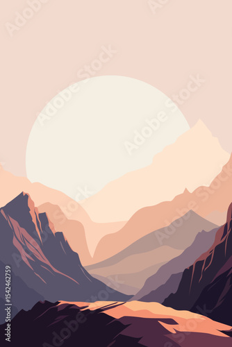 Mountain Peaks, Sunset, Wilderness, Landscape, Road, Desert, Sand, Canyon, Valley, Distance, View, Rock, Mountain, Hill, Sun, Sky, Tree, Nature, Artwork, Vector