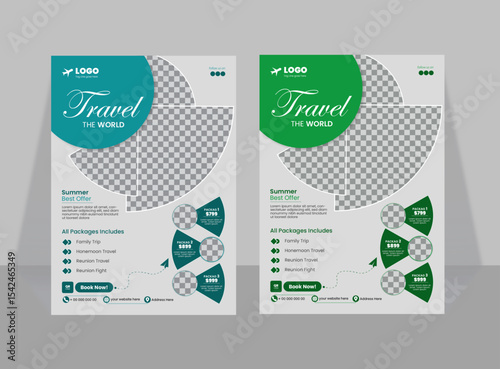 Corporate template travel flyer design. Creative Modern Fresh Clean Clear simple best travel flyer.