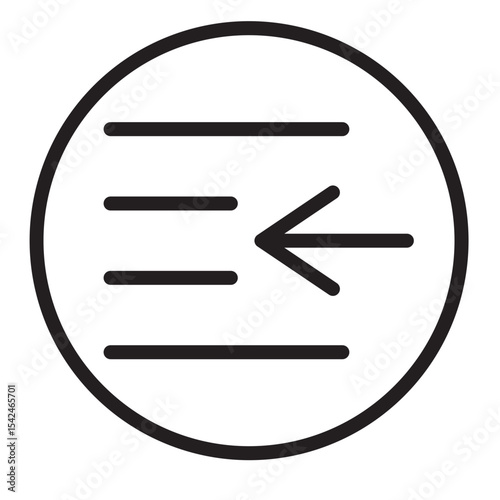 Indentation Vector Line Icon Design