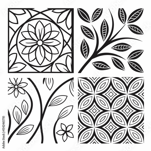 black and white seamless pattern