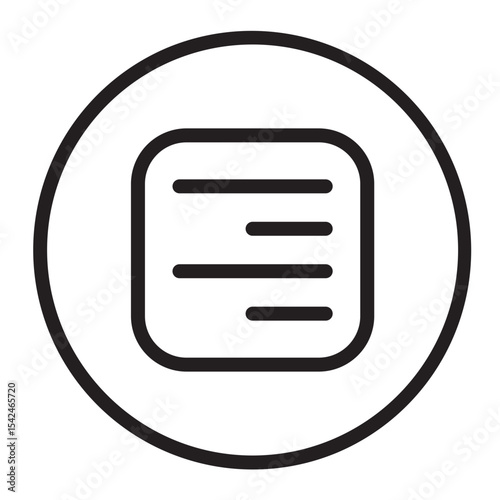Right Alignment Vector Line Icon Design