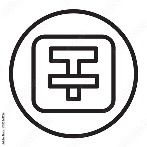Strikethrough Vector Line Icon Design