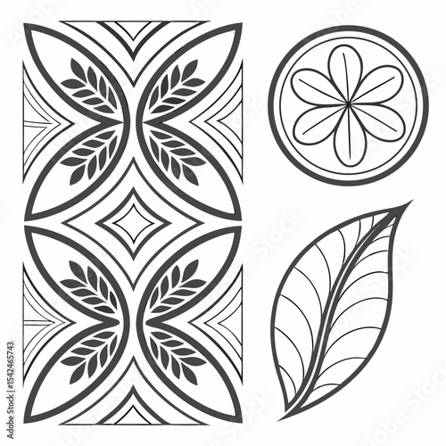 black and white floral pattern