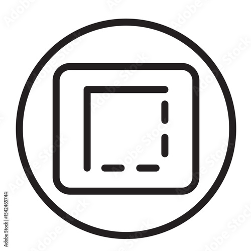 Top Border Vector Line Icon Design