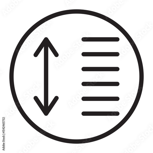 Line Spacing Vector Line Icon Design