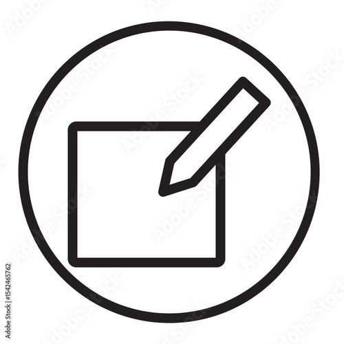 Edit Text Vector Line Icon Design