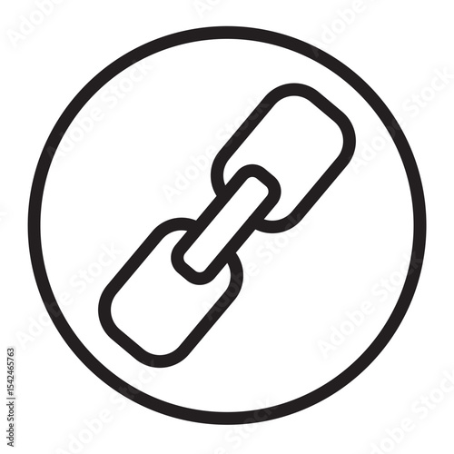 Hyperlink Vector Line Icon Design