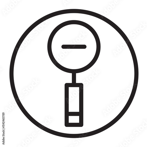 Zoom Out Vector Line Icon Design