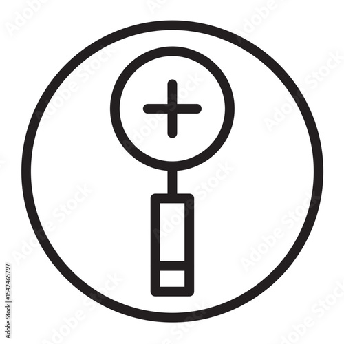 Zoom In Vector Line Icon Design